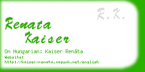 renata kaiser business card